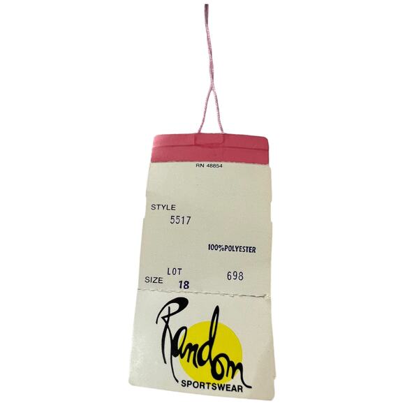 Vintage NWT Random Sportswear Green Pleated Midi Skirt - Size 18 Deadstock 1980s - Picture 8 of 14